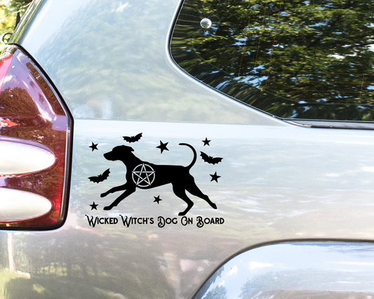 Wicked Witch's Dog On Board Doberman Sticker