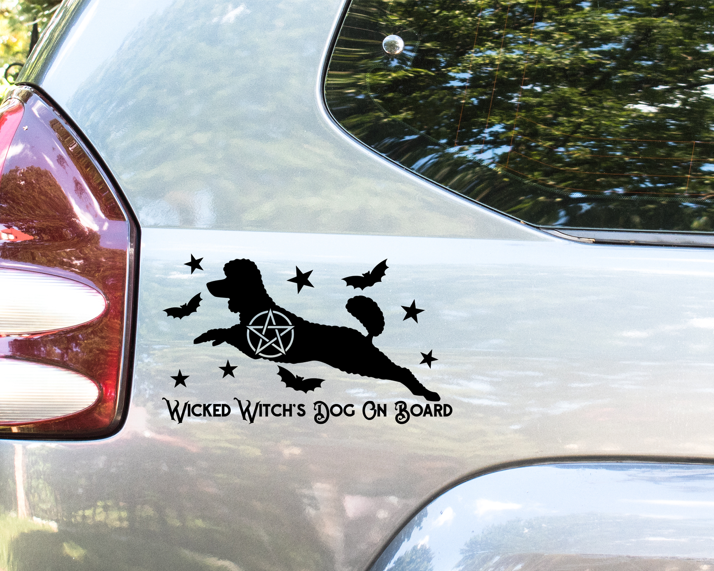 Wicked Witch's Dog On Board Poodle Sticker