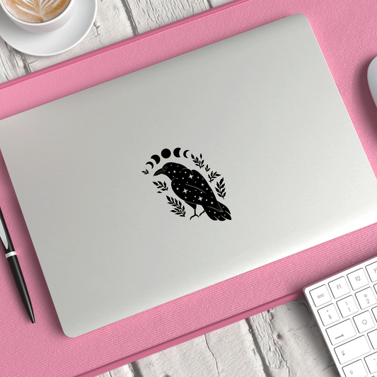Moon Phases Raven Sticker