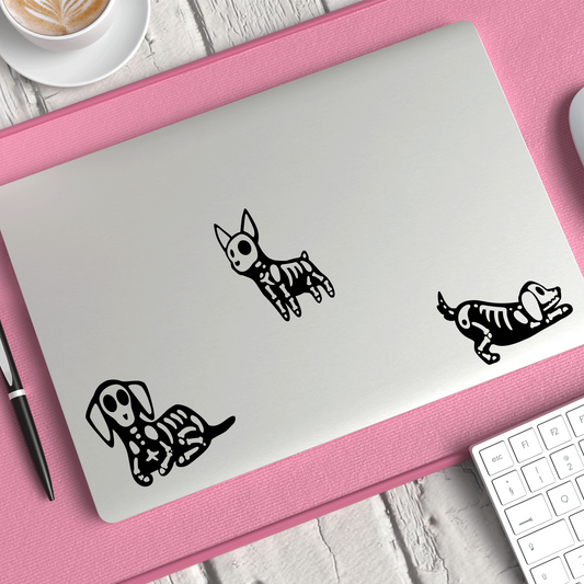 Skeleton Dog Stickers