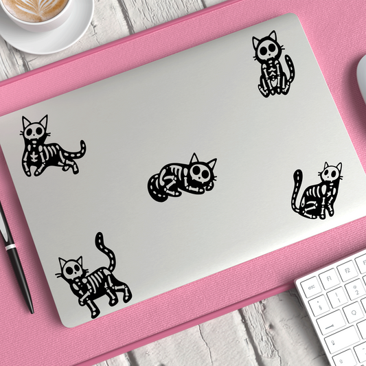 Skeleton Cat Stickers