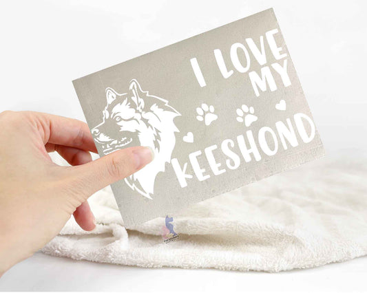 I Love My Keeshond Sticker