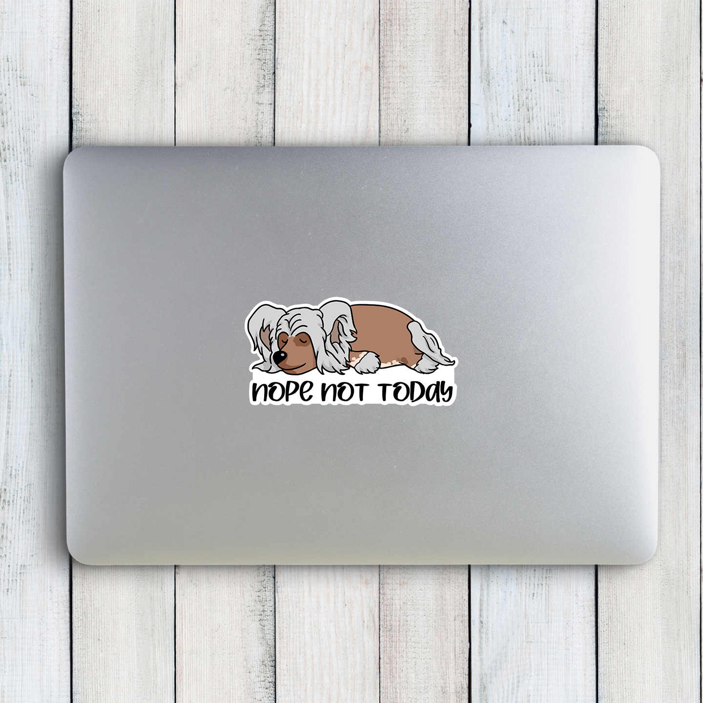 Chinese Crested - Nope Not Today Stickers