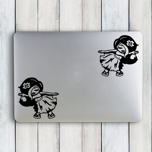 Hawaiian Hula Girl Stickers