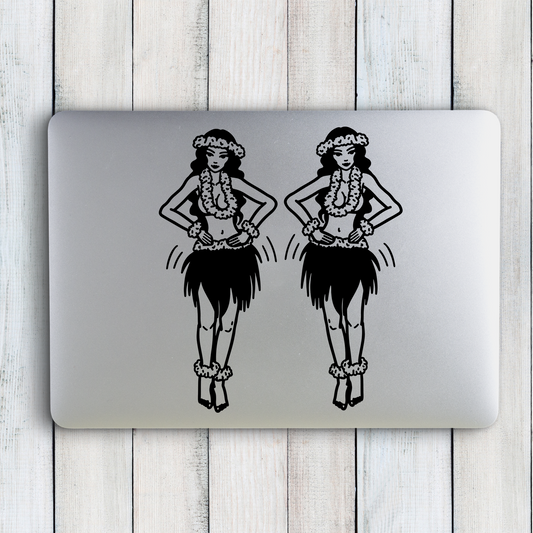 Hawaiian Hula Girl Stickers