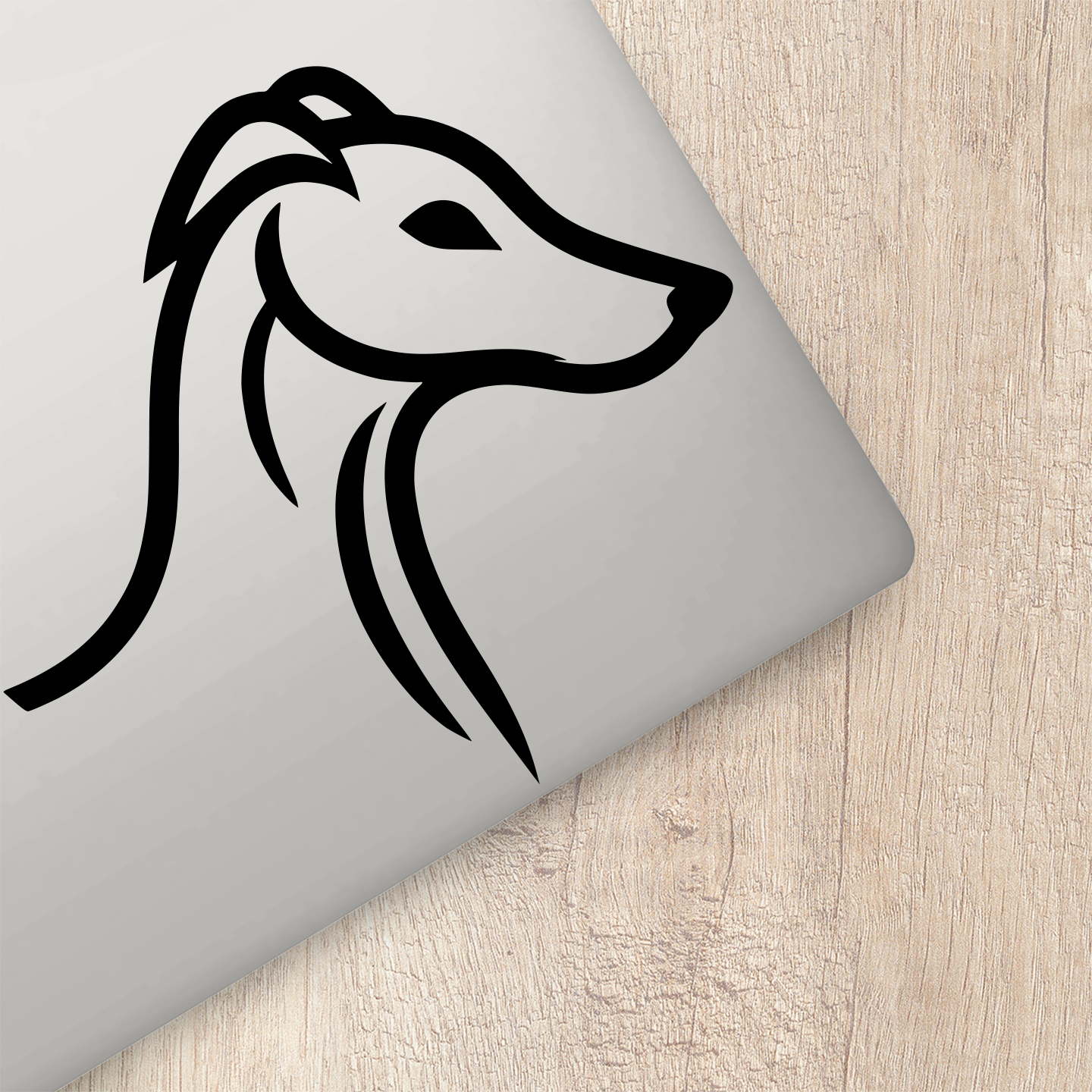 Minimalist Greyhound Profile Sticker