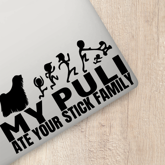 My Puli Ate Your Stick Family Sticker