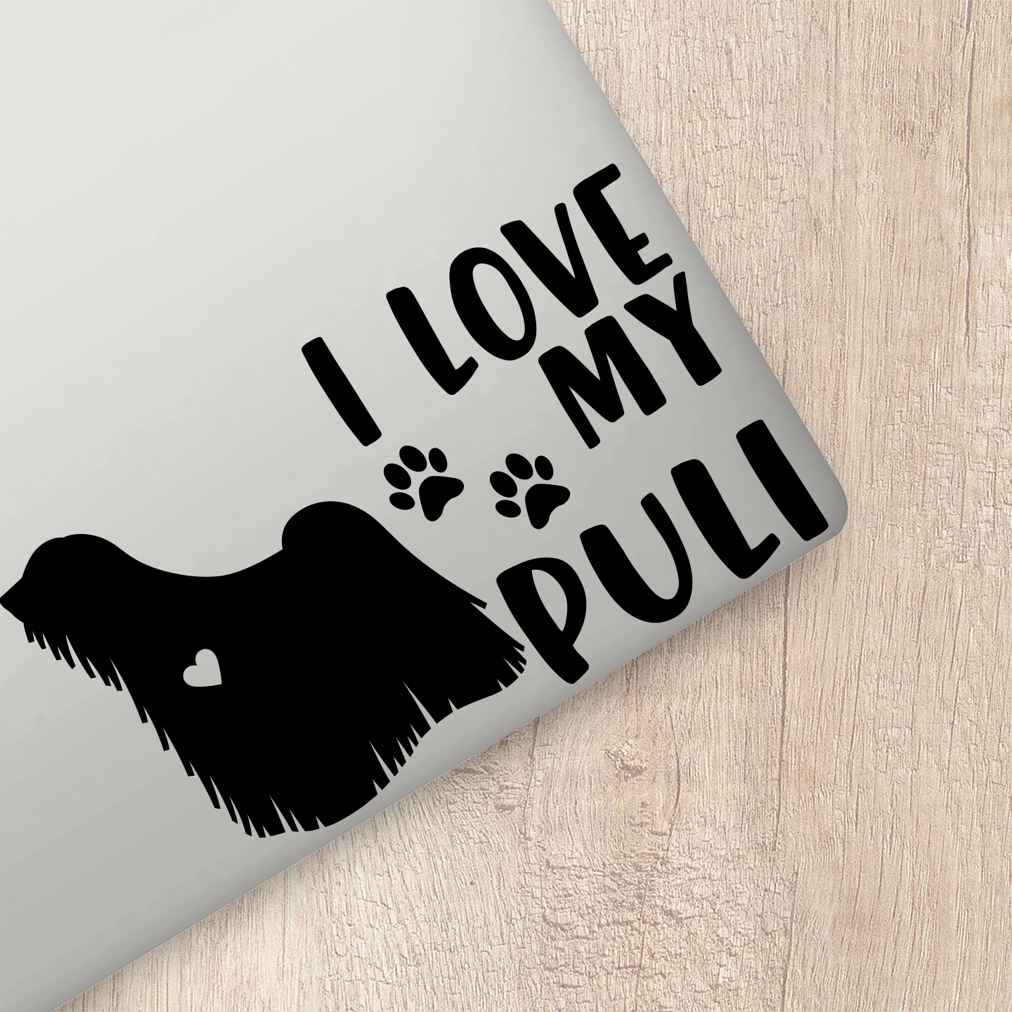 I Love My Puli Sticker