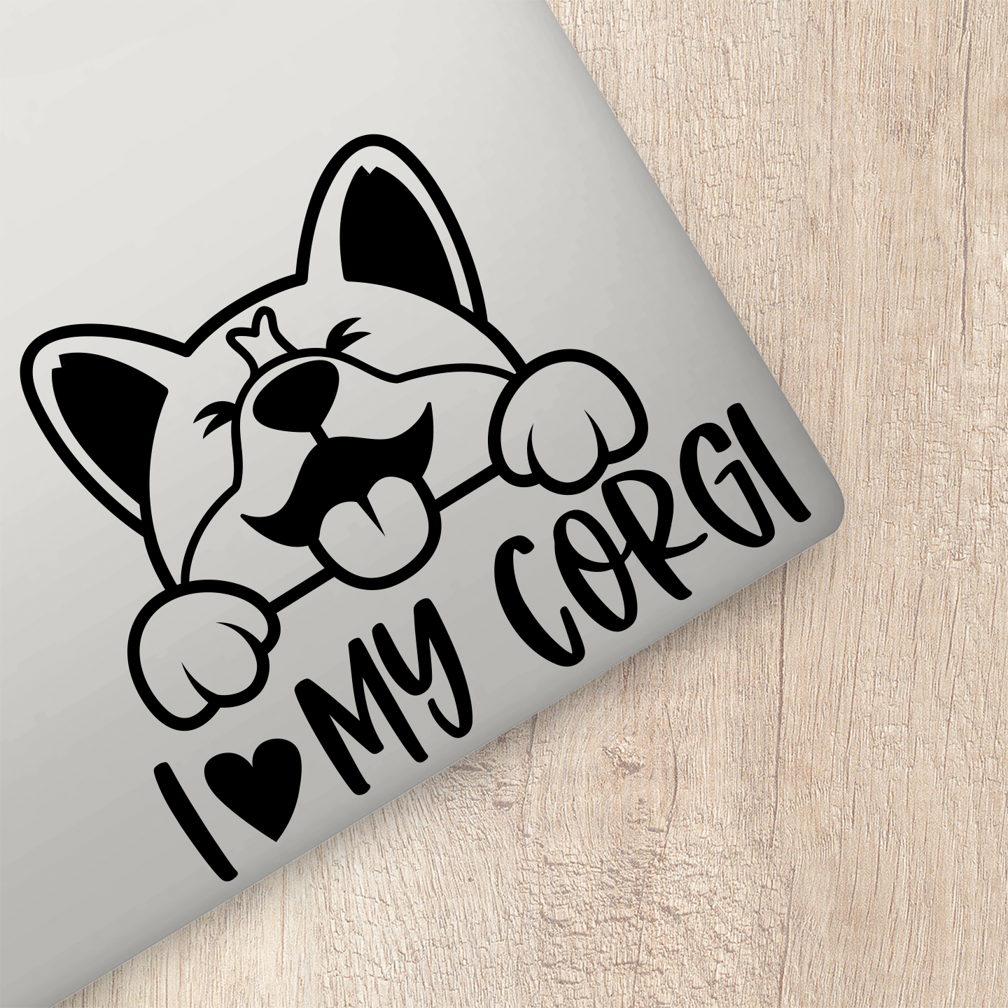 I Love My Corgi Sticker