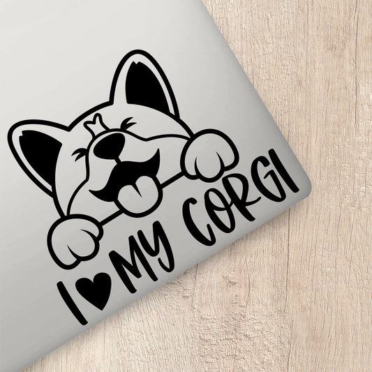 I Love My Corgi Sticker