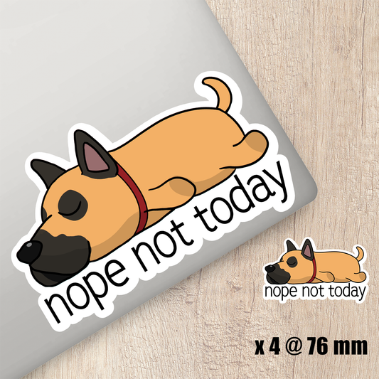 Great Dane Nope Not Today Sticker