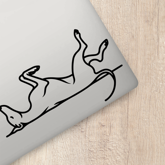Minimalist Greyhound Roaching Sticker