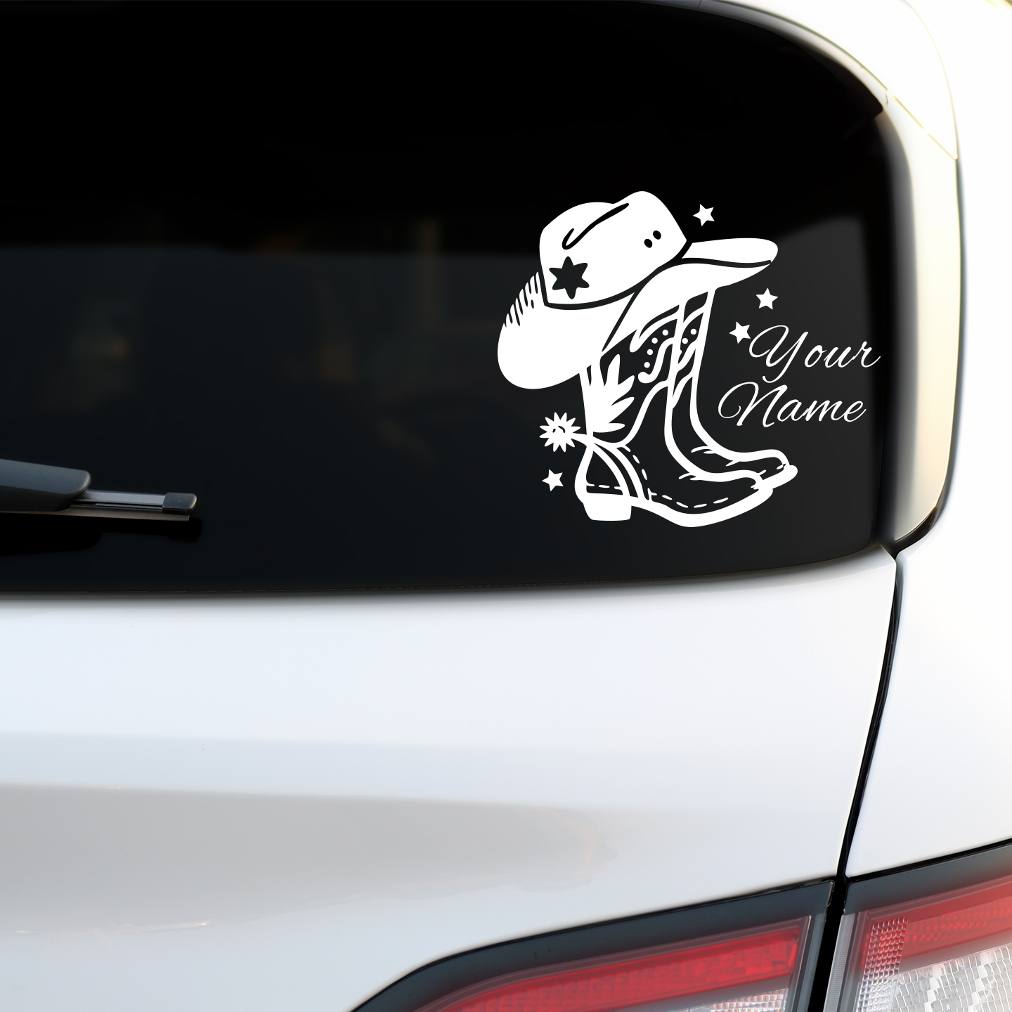 Country Boots And Hat Custom Sticker
