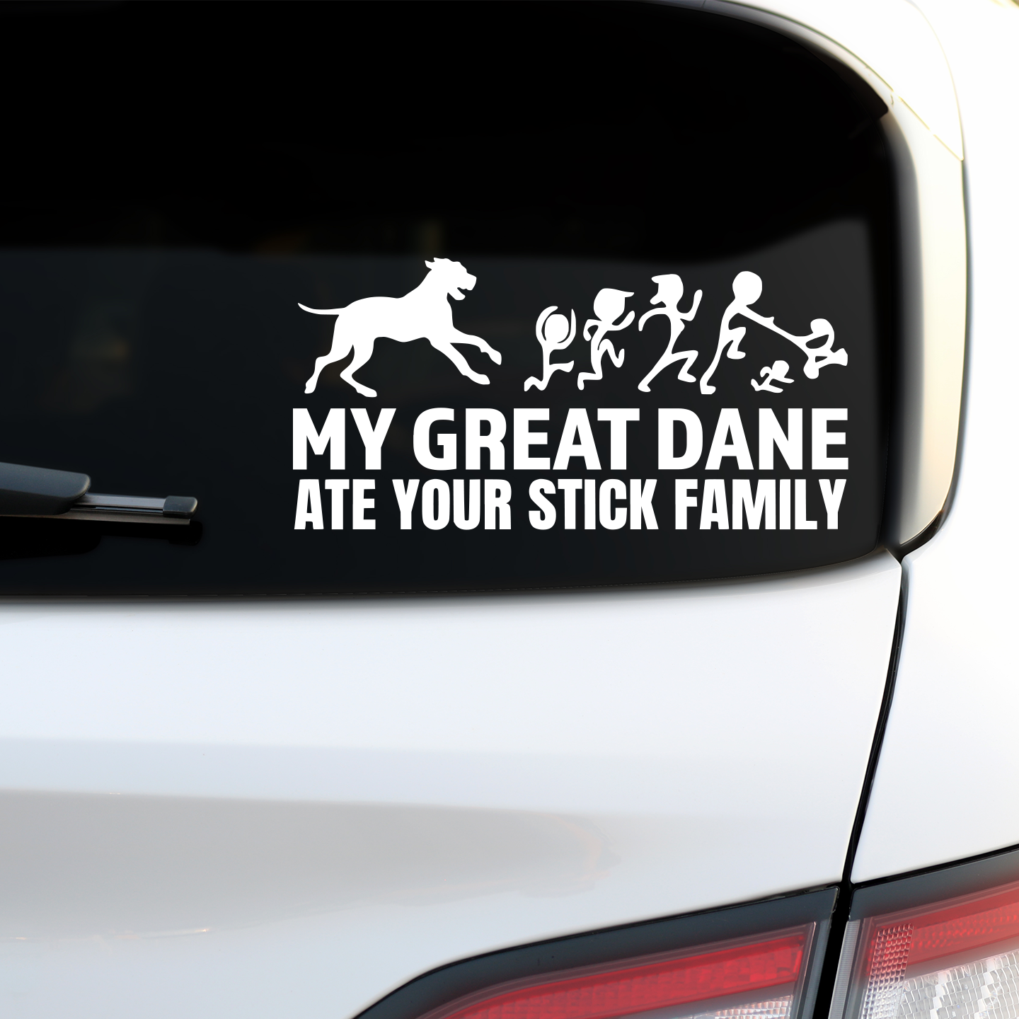 My Great Dane Ate Your Stick Family Sticker