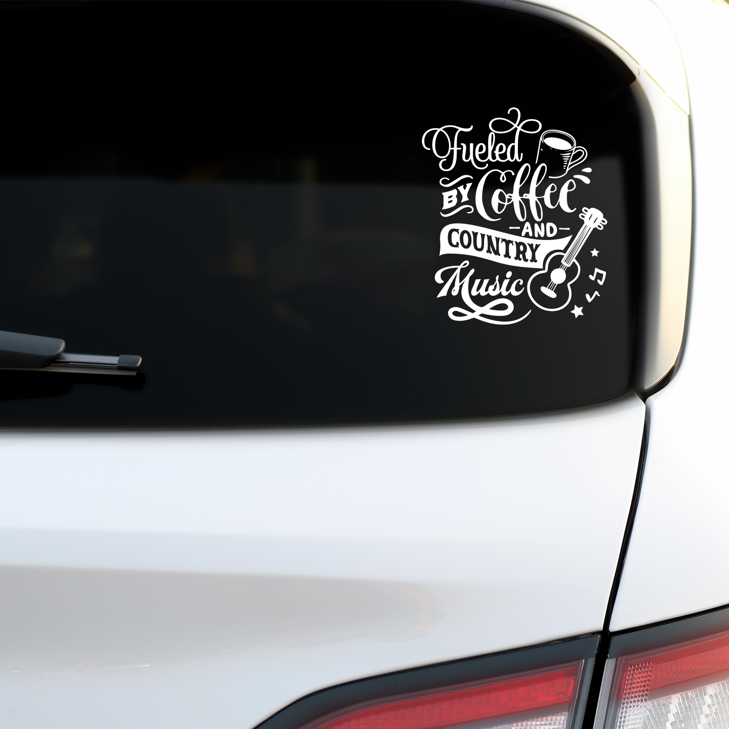 Fueled By Coffee And Country Music Sticker