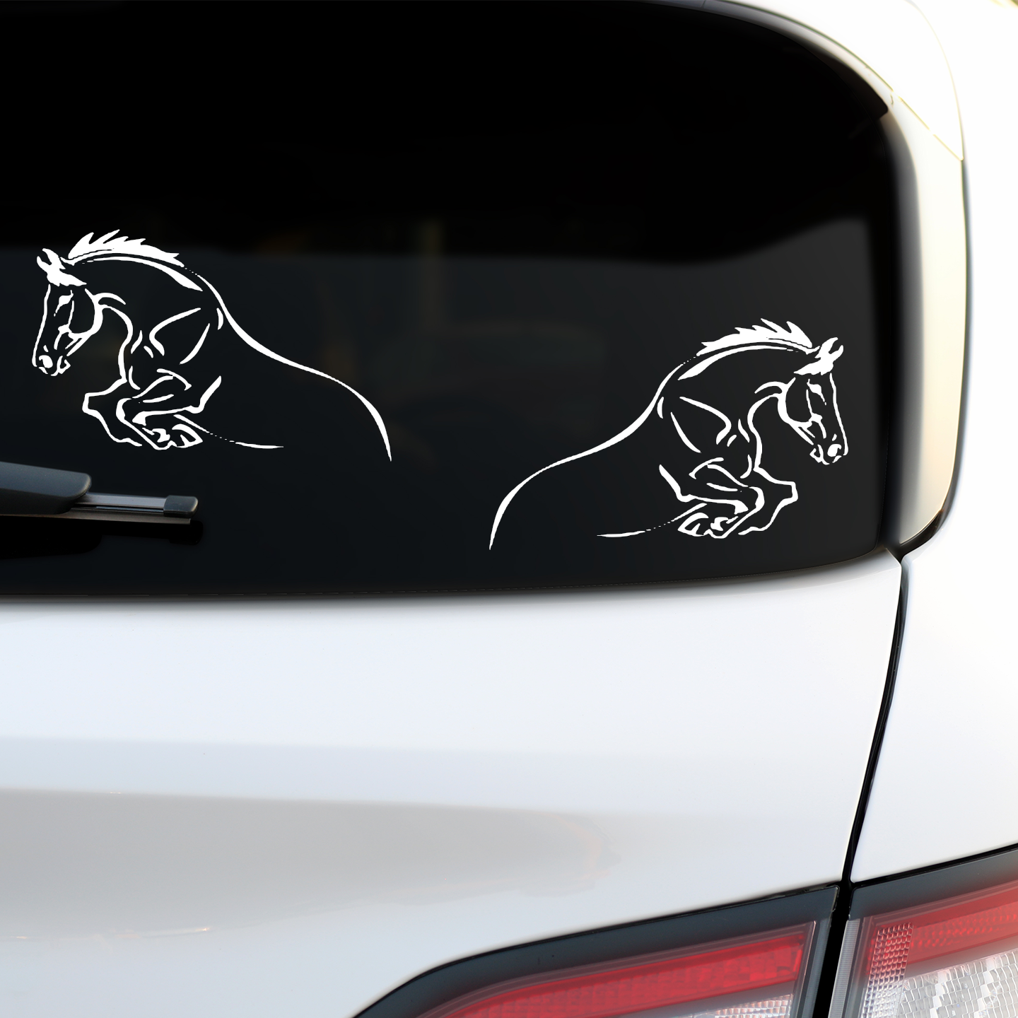 Minimalist Jumping Horse Stickers