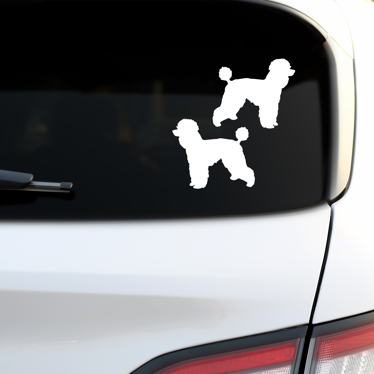 Poodle Silhouette Stickers