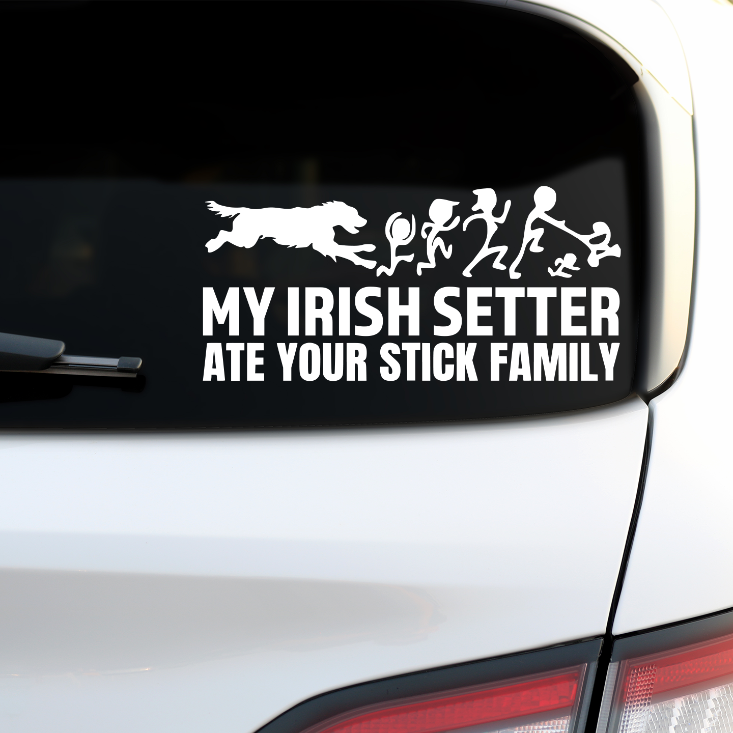 My Irish Setter Ate Your Stick Family Sticker