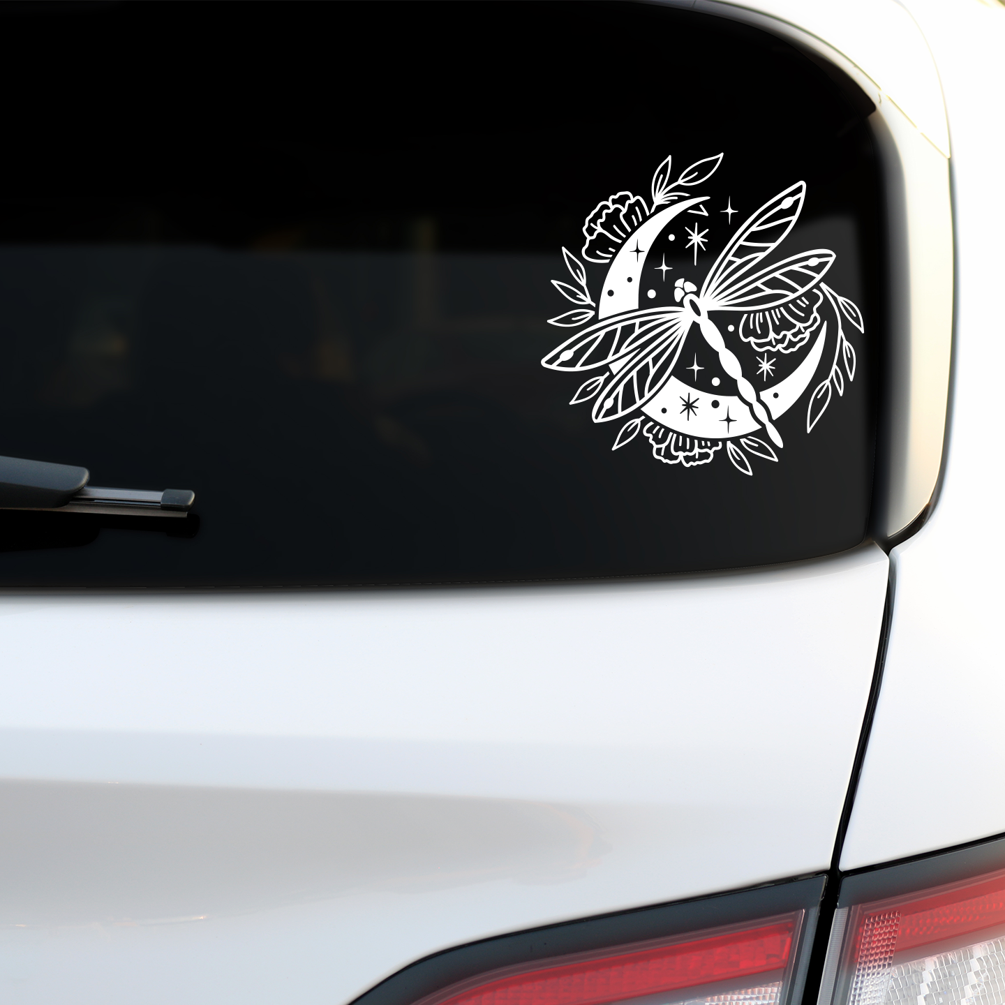 Dragonfly Moon Sticker
