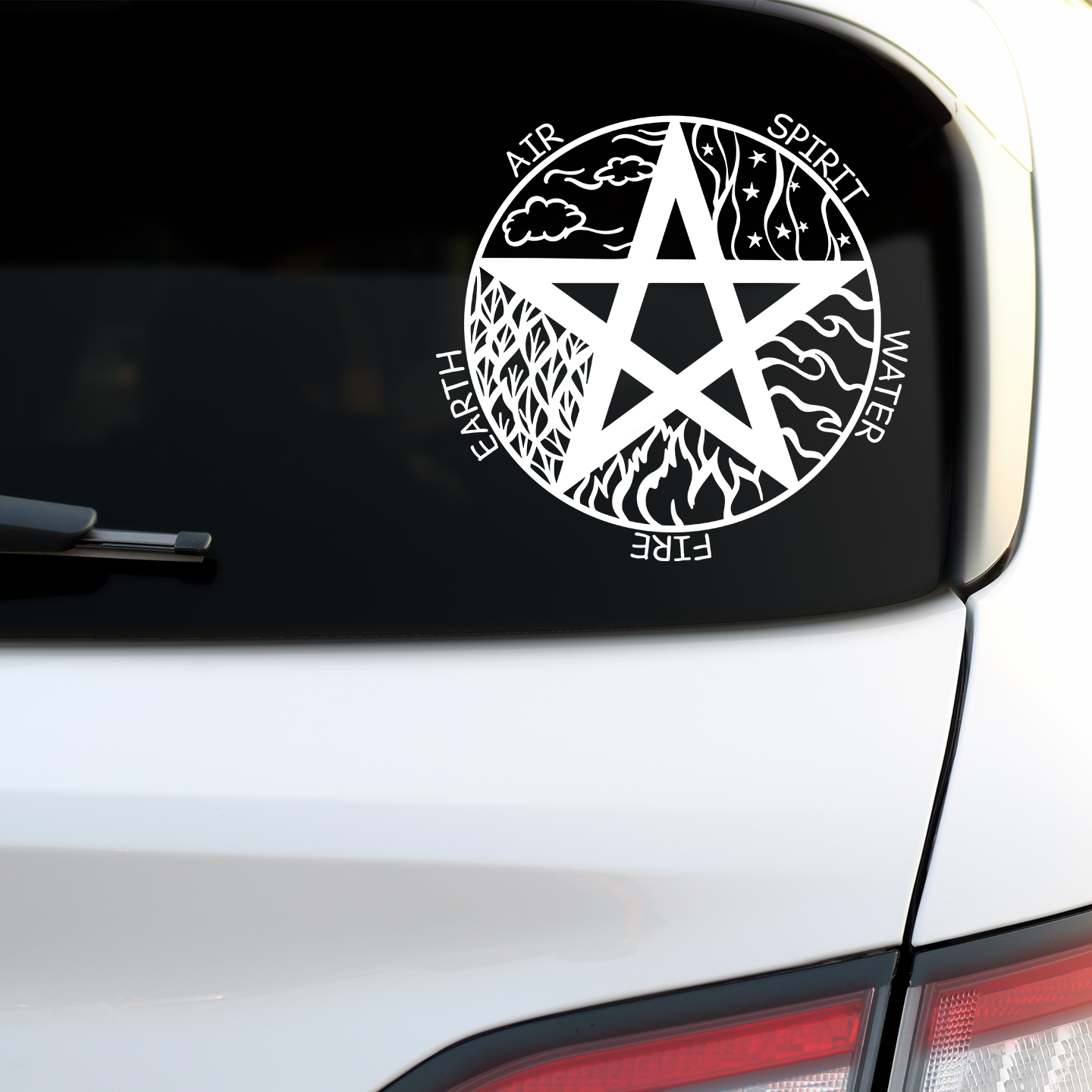 Pentagram Wicca Elements Sticker