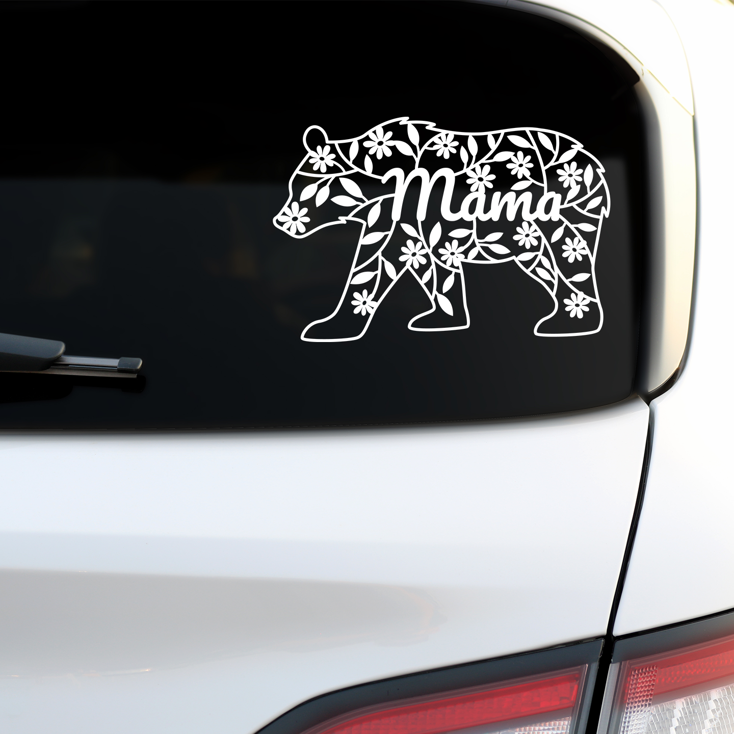 Mama Bear Floral Sticker