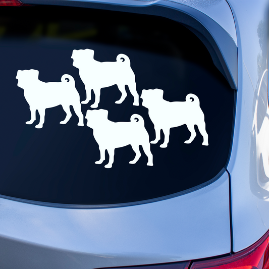 Pug Silhouette Sticker