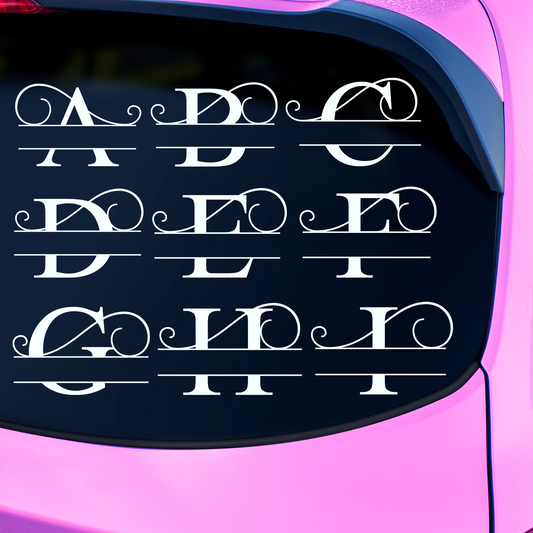 Custom Monogram Split Letter Sticker