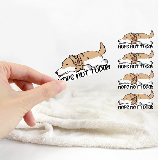 Borzoi Nope Not Today Sticker