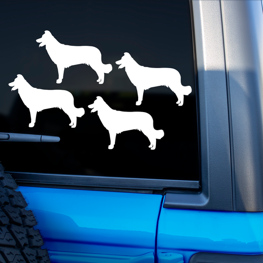 Border Collie Silhouette Stickers