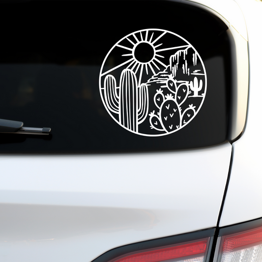 Cactus Sunset Sticker