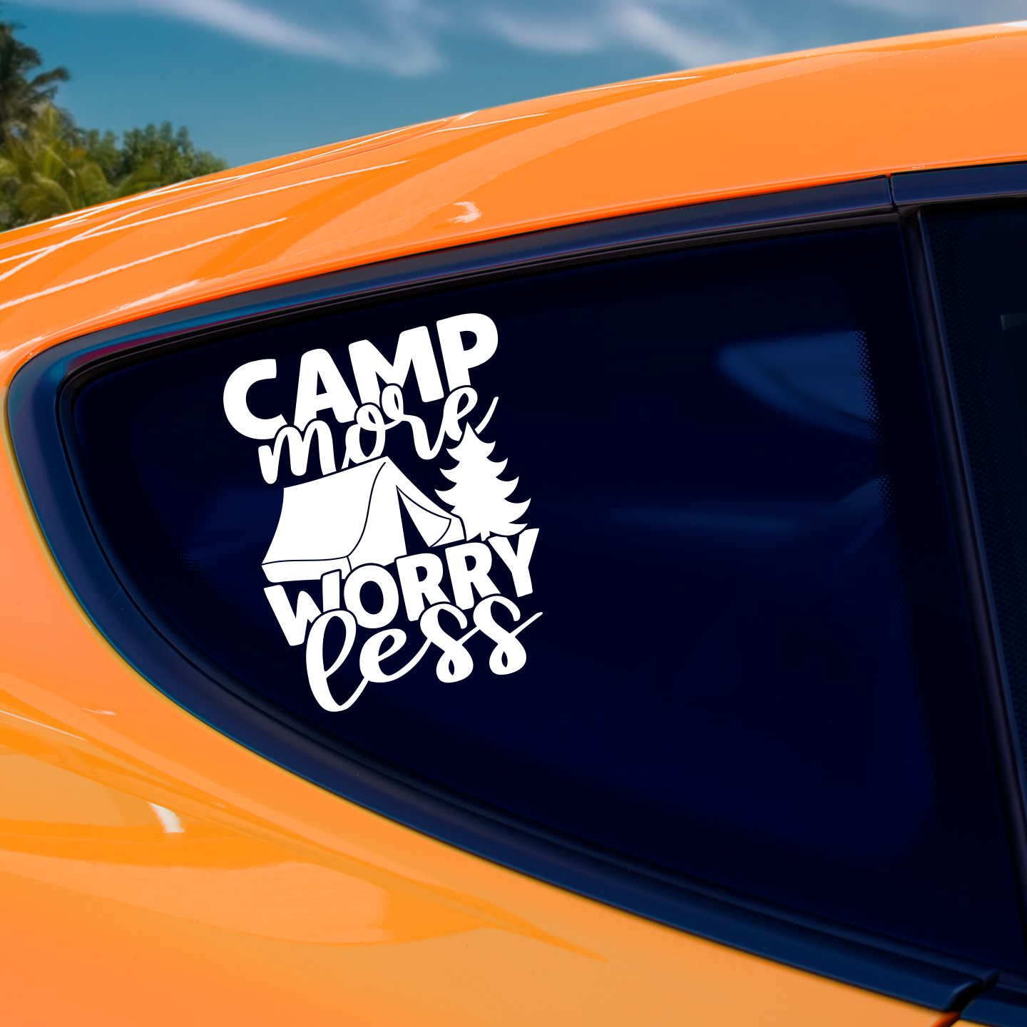 Camp More Worry Less Sticker