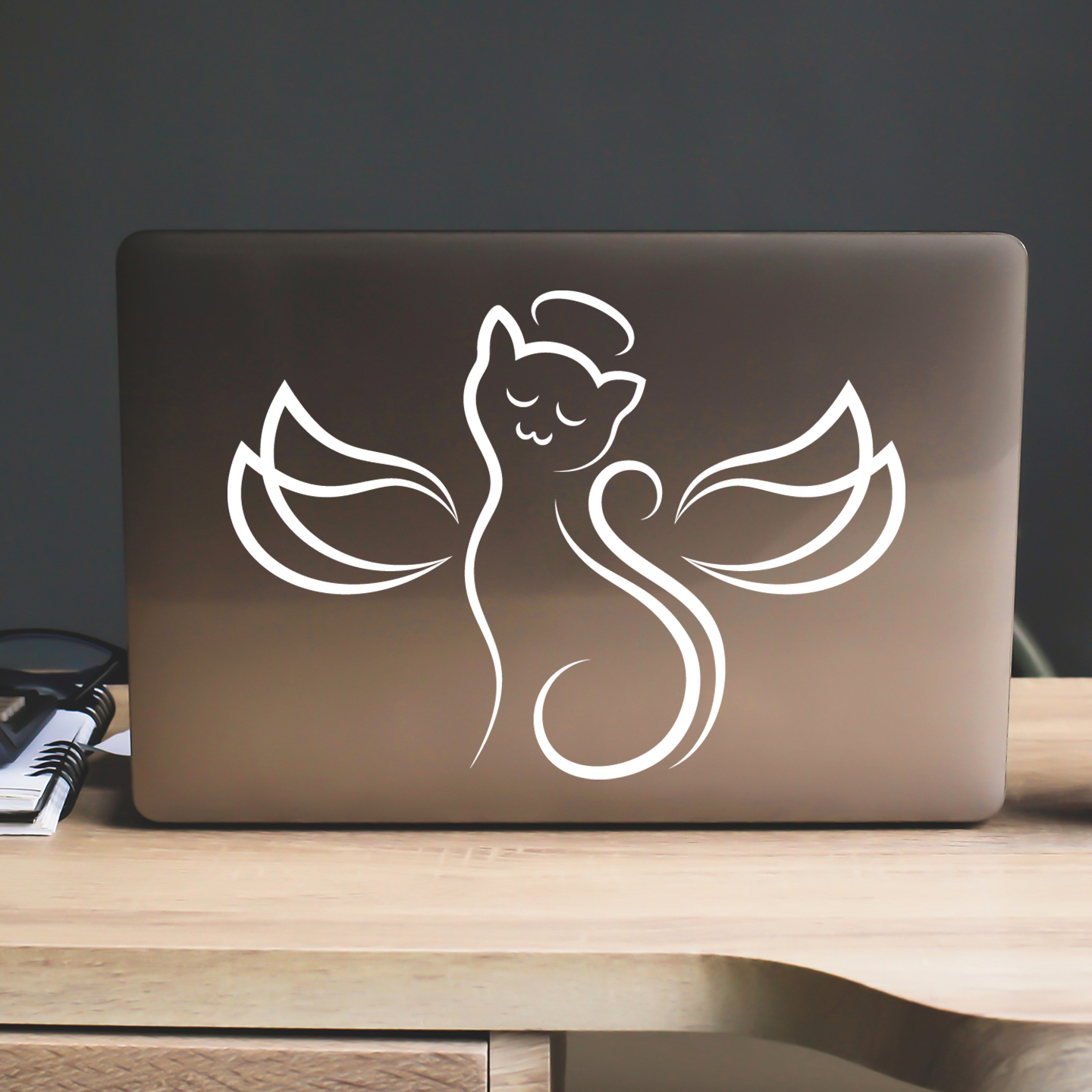 Cat With Wings Memorial Sticker