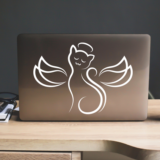 Cat With Wings Memorial Sticker