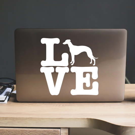 Love Whippet Dog Sticker
