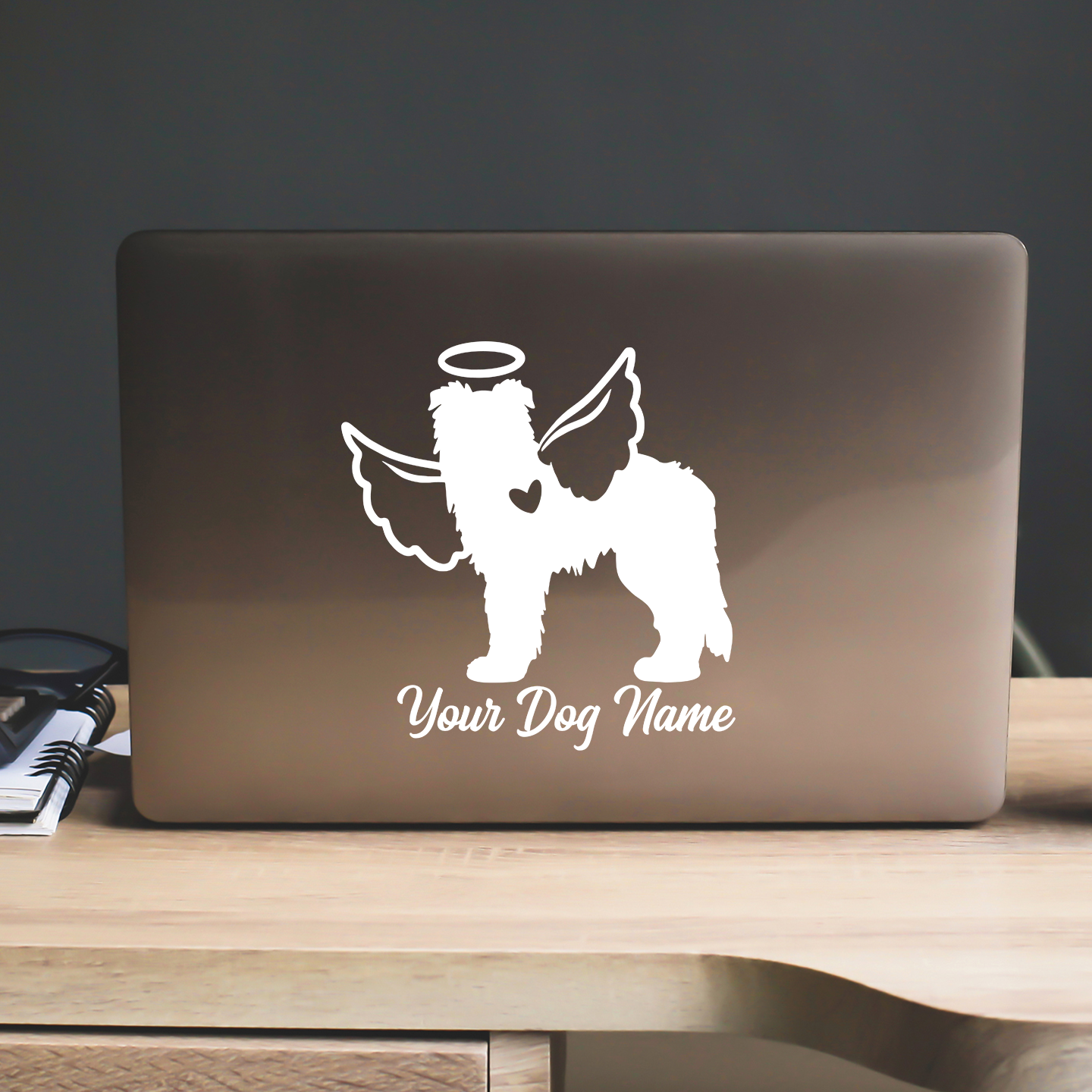 Border Collie With Angel Wings Sticker