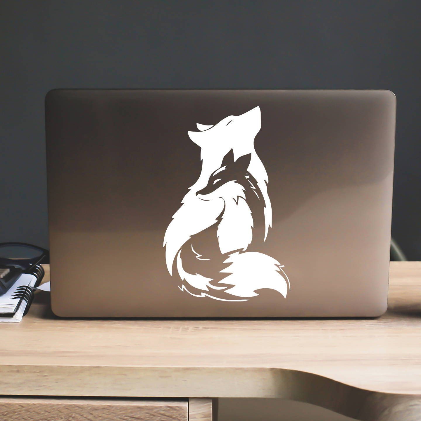 Fox And Wolf Sticker