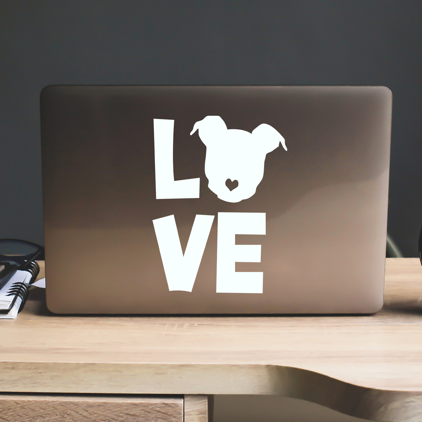 Staffordshire Bull Terrier Love Heart Sticker