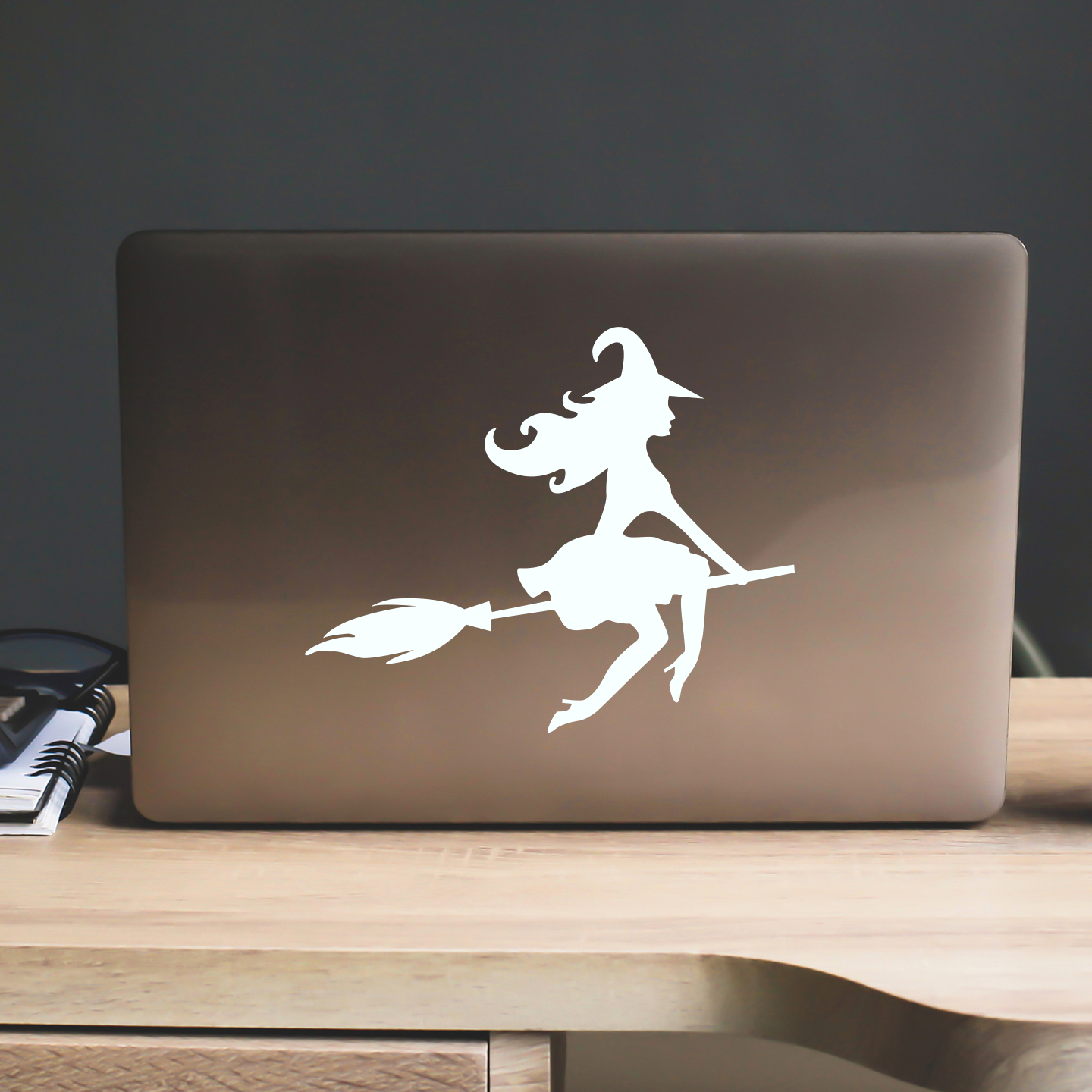 Witch On Broomstick Sticker