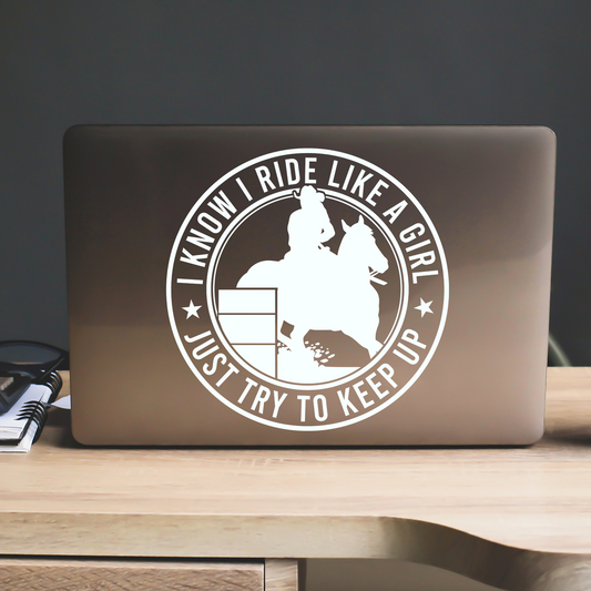 Barrel Racing Ride Like A Girl Sticker