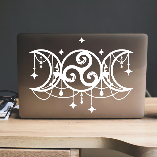 Triple Moon Spiral Sticker