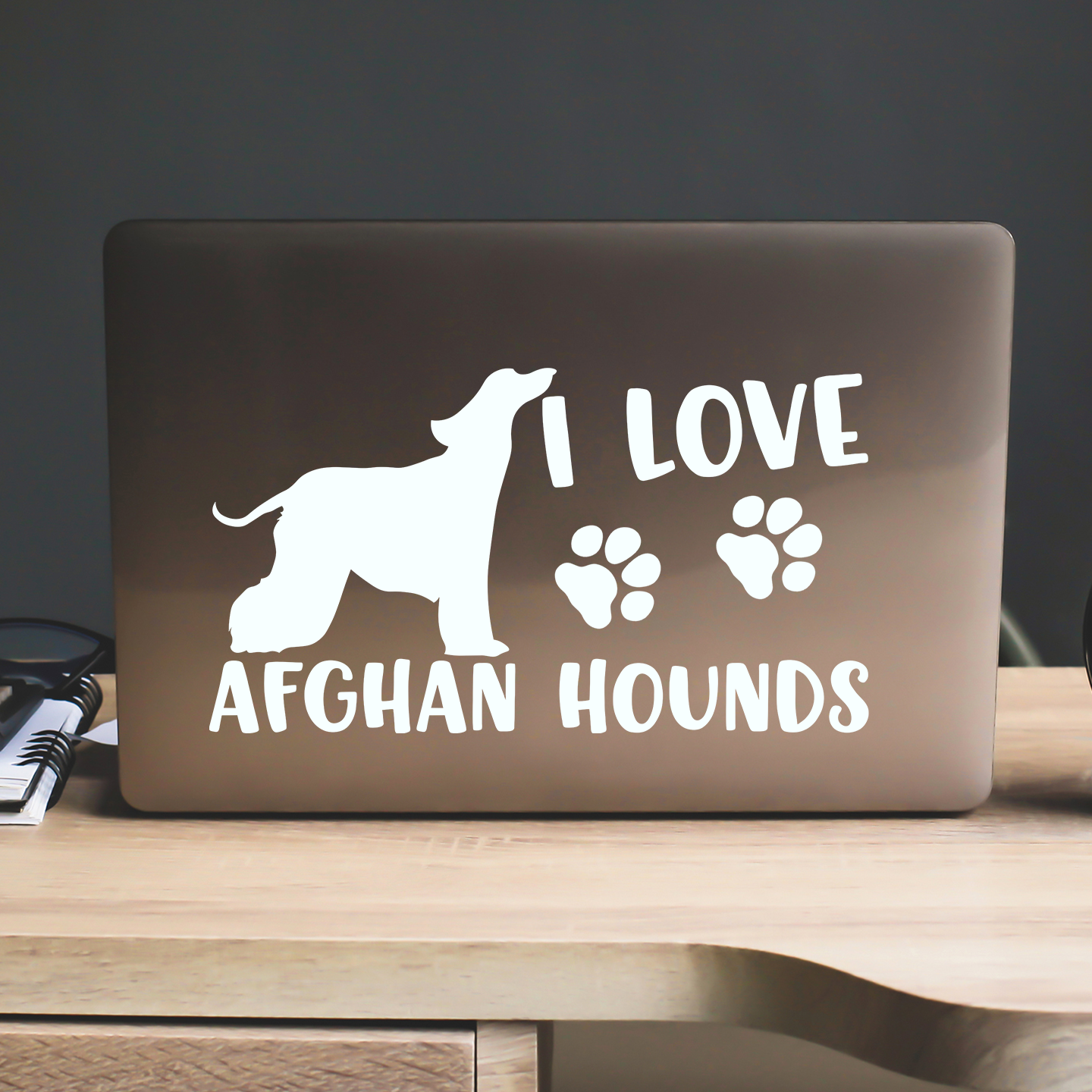 I Love Afghan Hounds Sticker
