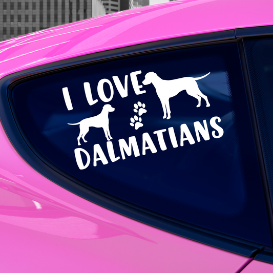 I Love Dalmatians Sticker
