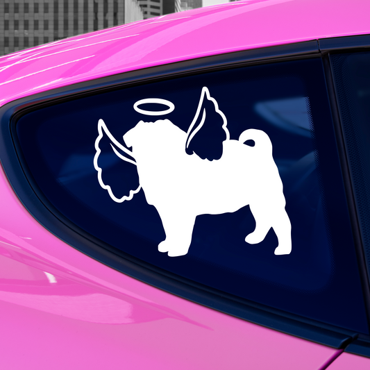 Pug With Angel Wings Sticker