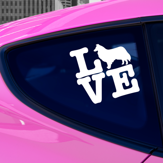 Love Rough Collie Sticker