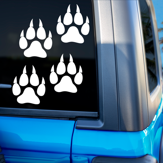Wolf Paw Print Stickers