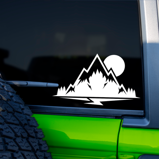 Mountain With Moon Decal