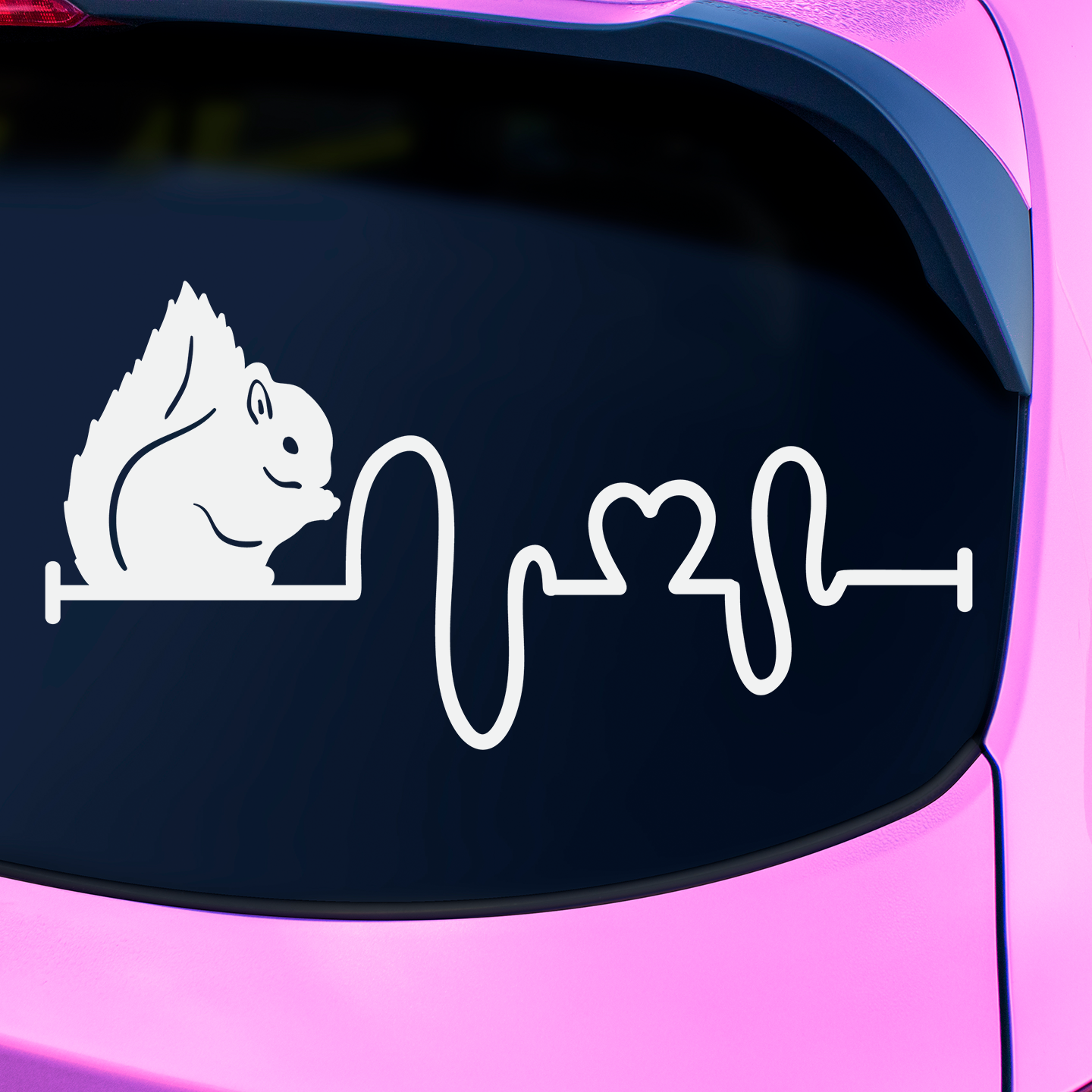 Squirrel Heartbeat Sticker