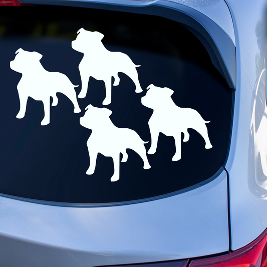Staffordshire Bull Terrier Silhouette Stickers