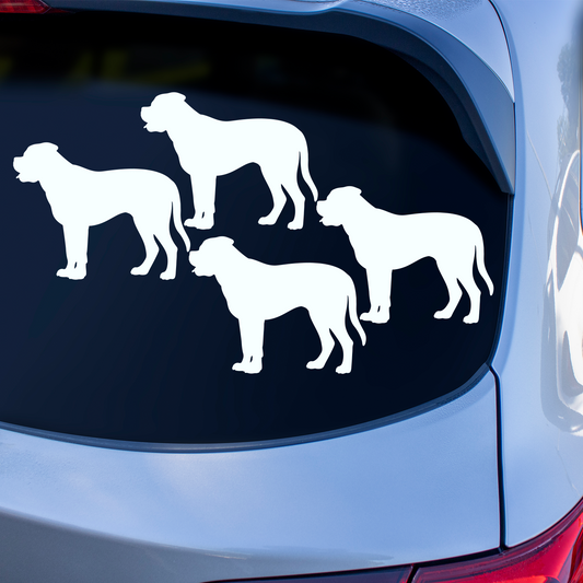 Bullmastiff Silhouette Stickers
