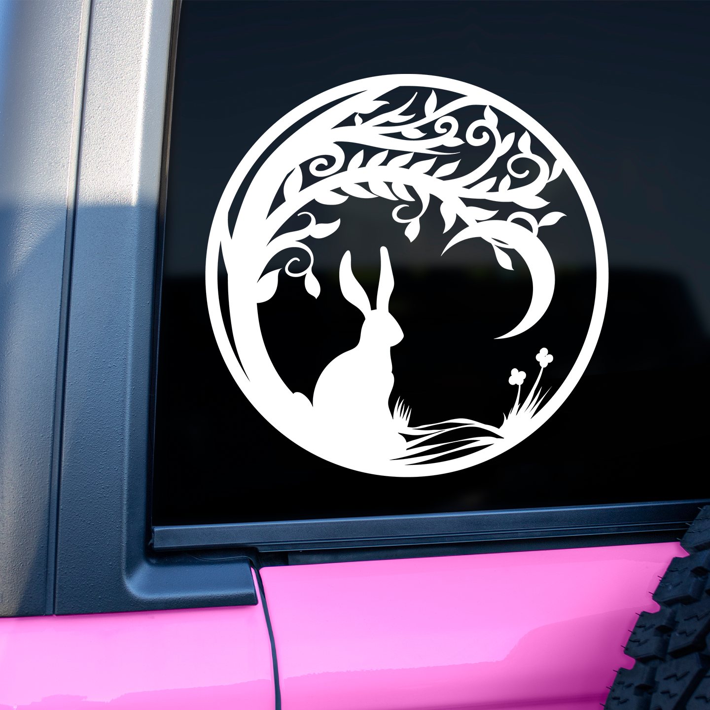 Rabbit Circle Sticker